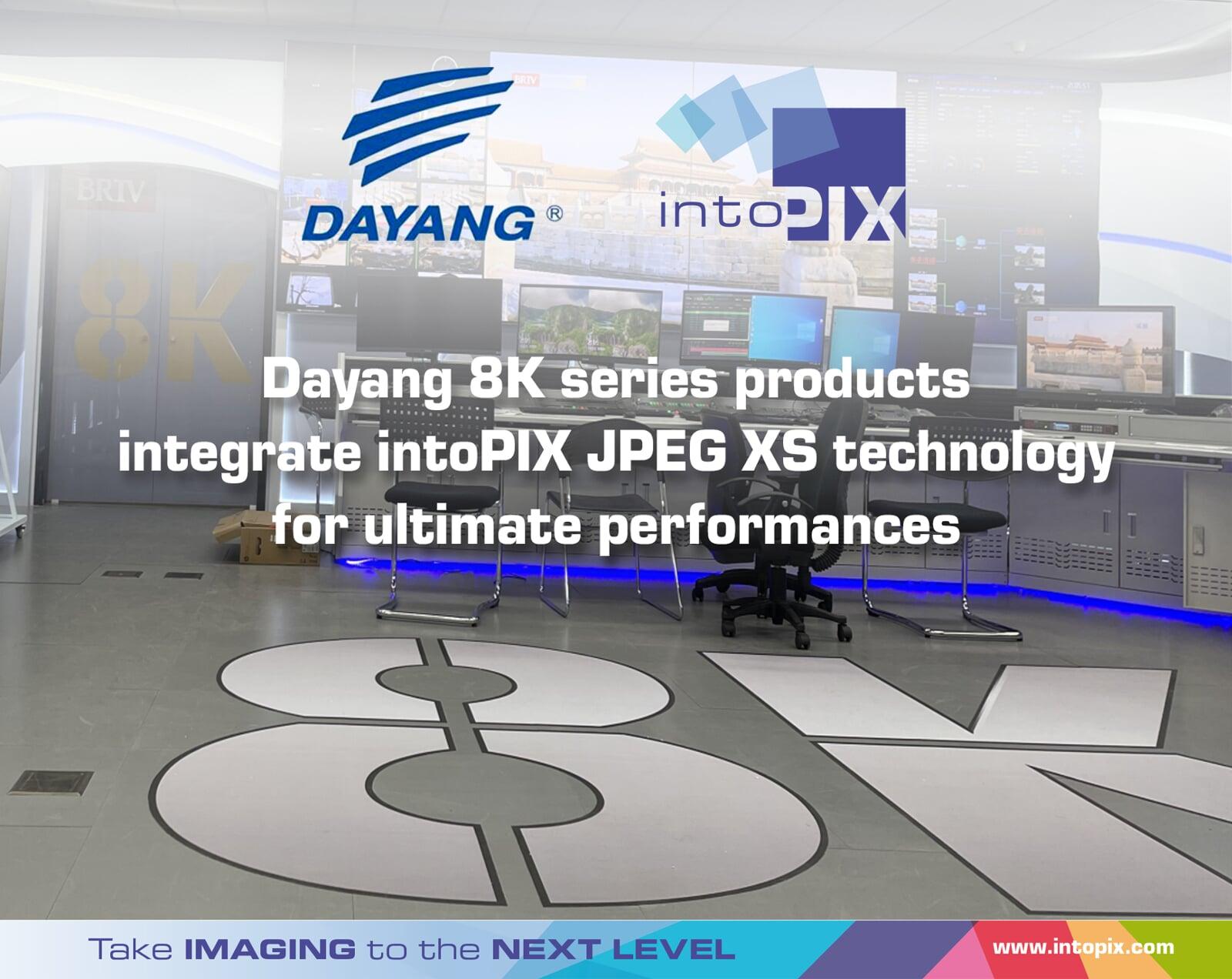 Les produits de la série 8K de Dayang intègrent la technologie intoPIX JPEG  XS pour des performances ultimes.